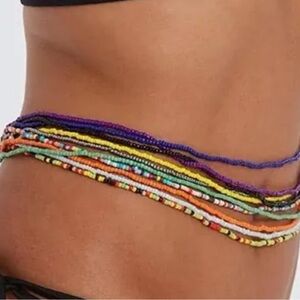 Touch Ups Multicolor Beaded Waist Jewelry